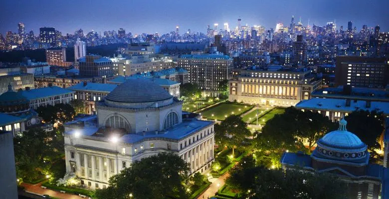 CU campus at night