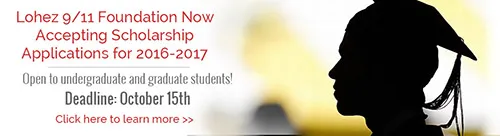 Call 2016 - Lohez 9/11 Foundation Scholarship poster